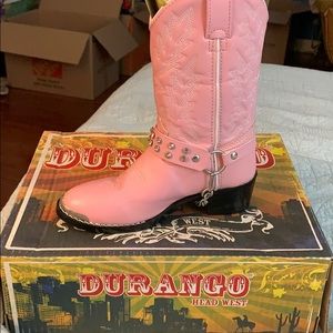 Children’s pink cowgirl boots with rhinestones-